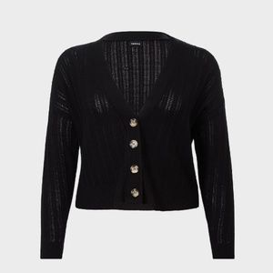 Torrid NWT Black Crop Cardigan